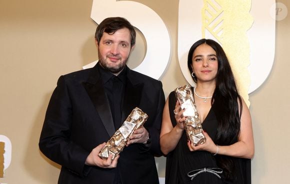 Karim Leklou (César du meilleur acteur pour "le roman de HJim”), Hafsia Herzi (César de la meilleure actrice pour "Borgo") - Photocall des lauréats (pressroom) de la 50ème cérémonie des César à l'Olympia à Paris le 28 février 2025

© Dominique Jacovides / Olivier Borde / Bestimage