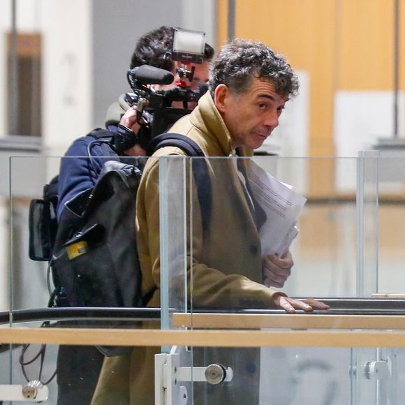 Le procès de Stéphane Plaza débute au tribunal correctionnel de Paris, où il est jugé pour violences sur deux anciennes compagnes, à Paris, France. © Chrstophe Clovis/Bestimage