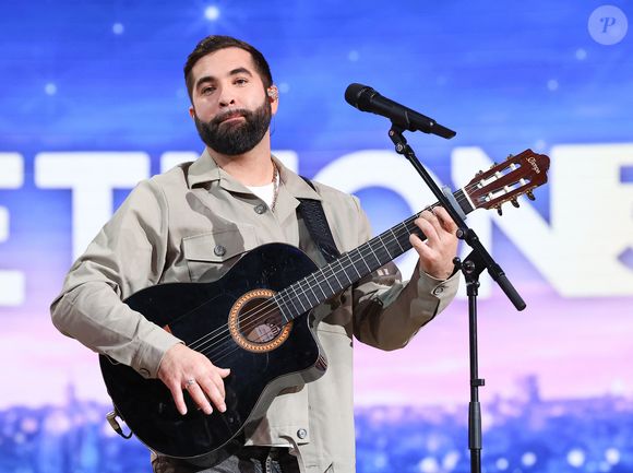 Kendji Girac lors de la 37ème édition du Téléthon, le 9 décembre 2023. © Coadic Guirec / Bestimage