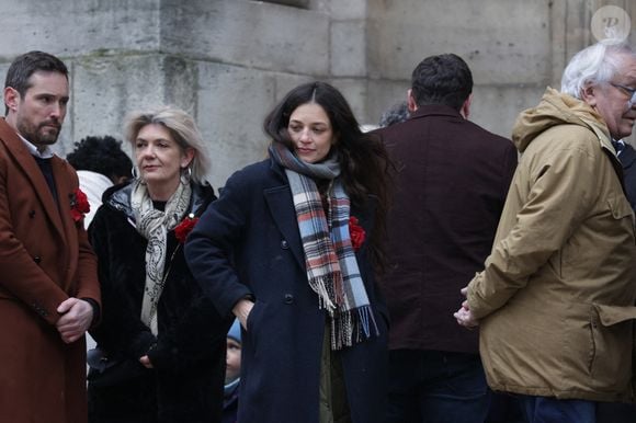 Gabriele Laborde arrivant à la cérémonie d'enterrement de Catherine Laborde à l'église Saint-Roch à Paris, France, le 6 février 2025. L'emblématique présentatrice météo de TF1 est décédée le 28 janvier 2025 à l'âge de 73 ans, des suites d'une démence à corps de Lewy, une maladie neurodégénérative dont Catherine Laborde souffrait depuis 2014. Photo by Nasser Berzane/ABACAPRESS.COM