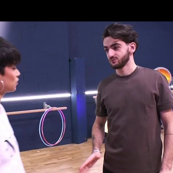 Nino Mosa et Eve Gilles lors de leur premier prime de "Danse avec les stars", le 14 février 2025, sur TF1