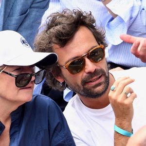 Anne-Élisabeth Lemoine et Bertrand Chameroy sont vus dans les gradins de Roland Garros le 07 juin 2025 à Paris, France. Photo by ABACAPRESS.COM