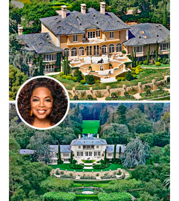 Vues aériennes de la propriété d'Oprah Winfrey à Montecito, Californie. Photos partagées sur Instagram le 26 janvier 2025.