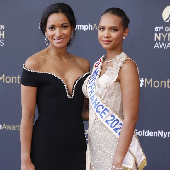 Cindy Fabre et Indira Ampiot, Miss France 2023 -  Photocall de la cérémonie de clôture du 62ème festival de télévision de Monte-Carlo le 20 juin 2023.

© Denis Guignebourg / Bestimage