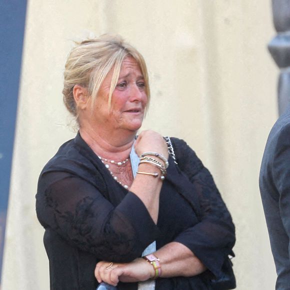 (info : Marine Carrère d'Encausse annonce le décès de son père ) - Marina Carrère d'Encausse (Fille de la défunte) - Obsèques de l'académicienne Hélène Carrère d'Encausse en l'église Saint-Germain-des-Près à Paris. Le 11 août 2023
