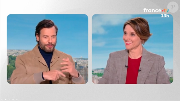 Après l'interview, Mélanie Taravant a partagé sur Instagram une photo d'elle en train de sourire face à l'acteur sur le plateau, accompagnée d'une légende enthousiaste.


Mélanie Taravant en admiration au côté Laurent Lafitte sur le plateau du JT de France 2 - capture d'écran France 2