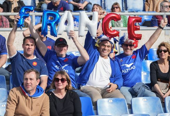 Et ce pour laissé place au tournoi des Six Nations qui a débuté le 31 janvier dernier
Supporters - L'équipe de France de rugby victorieuse face à l'Italie (73 - 24) lors du Tournoi des Six Nations à Rome, le 24 février 2025.
© Laurent Lairys / PsnewZ / Bestimage