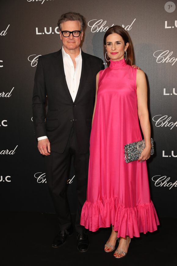 Colin Firth et sa femme Livia Giuggioli - Photocall de la soirée "Gentleman Evening Chopard party" à l'hôtel Martinez lors du 72ème Festival International du Film de Cannes le 21 mai 2019. © Olivier Borde/Bestimage