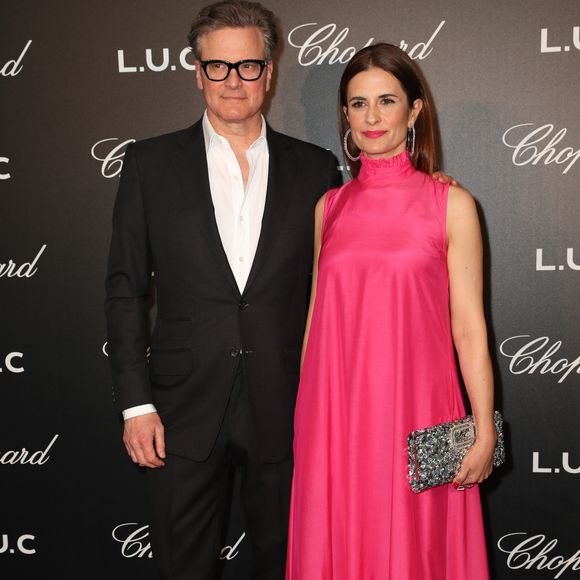 Colin Firth et sa femme Livia Giuggioli - Photocall de la soirée "Gentleman Evening Chopard party" à l'hôtel Martinez lors du 72ème Festival International du Film de Cannes le 21 mai 2019. © Olivier Borde/Bestimage