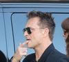 David Hallyday et sa femme Alexandra Pastor - Obsèques de Nathalie Baye en l'église Saint-Sulpice à Paris. © Dominique Jacovides - Coadic Guirec / Bestimage
