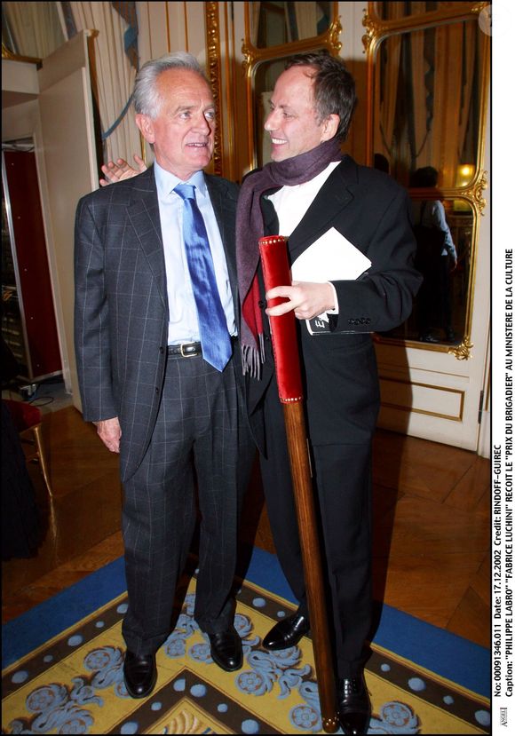 Philippe Labro et Fabrice Luchini au ministère de la culture en 2002
©RINDOFF-GUIREC / BESTIMAGE