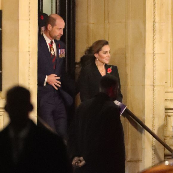 Le prince William, prince de Galles, Catherine Kate Middleton, princesse de Galles à la sortie du Festival du souvenir (Festival of Remembrance) au Royal Albert Hall, Londres le 9 novembre 2024 
©GOFF INF / BESTIMAGE