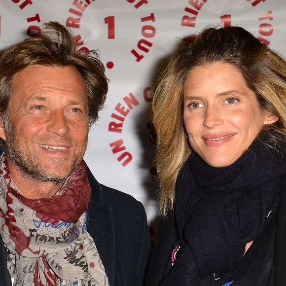 Laurent Delahousse et sa compagne Alice Taglioni (enceinte) lors d'une visite privée et d'un dîner de gala caritatif donné en faveur des actions de l'association "Un Rien C'est Tout" au musée Rodin à Paris, France, le 19 septembre 2019. © Veeren/Bestimage