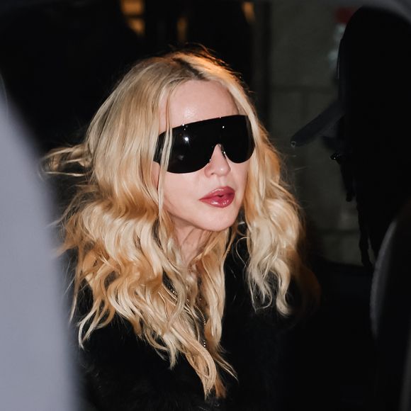 Madonna (auteur-compositeur-interprète et actrice américaine) arrive à la présentation de la nouvelle boutique d'Ann Demeulemeester sur la Via Monte Napoleone. © Alessandro Bremec/IPA via ZUMA Press