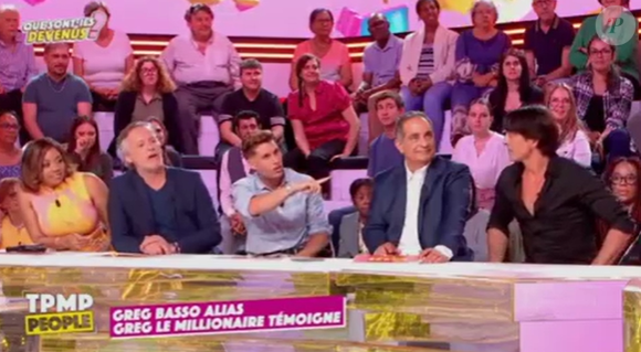 Grégory Basso sur le plateau de "TPMP".