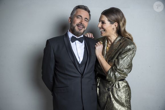 Exclusif - Olivier Minne et Laury Thilleman en backstage lors la 37ème cérémonie des Victoires de la musique à la Seine musicale de Boulogne-Billancourt, le 11 février 2022.
© Cyril Moreau / Tiziano Da Silva / Bestimage