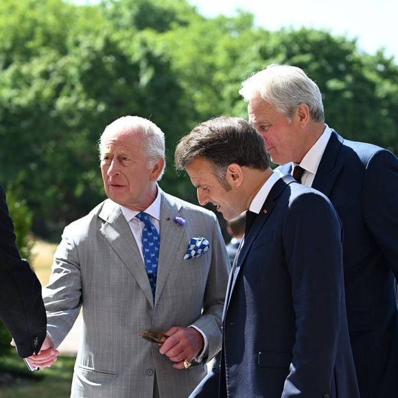 Déambulation d'Emmanuel Macron, président de la République Française, et de la Première dame Brigitte Macron, dans les jardins du château de Windsor avec le roi Charles III d'Angleterre et Camilla Parker Bowles, reine consort, le 9 juillet 2025.
© Jeanne Accorsini / Pool / Bestimage