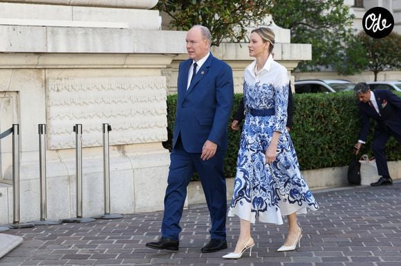 Le prince Albert II de Monaco et la princesse Charlene de Monaco ont ouvert la 17eme édition du Monaco Blue Initiative, (MBI), au Musée Océanographique de Monaco, le 27 mai 2026.
© Claudia Albuquerque/Bestimage