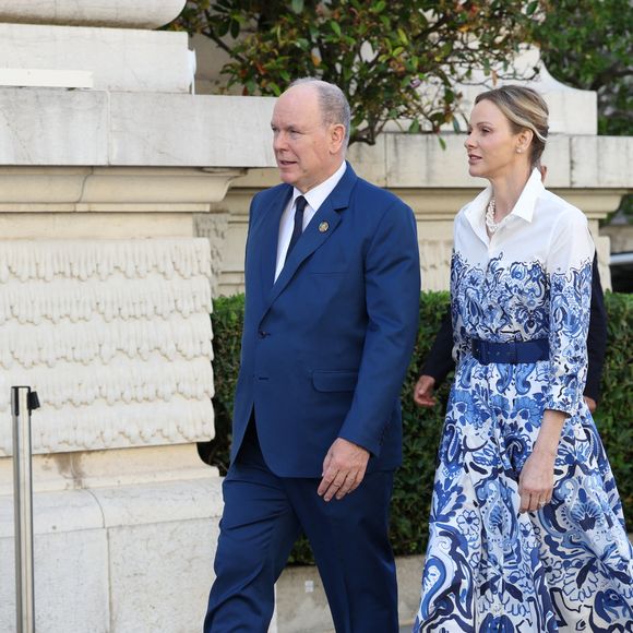 Le prince Albert II de Monaco et la princesse Charlene de Monaco ont ouvert la 17eme édition du Monaco Blue Initiative, (MBI), au Musée Océanographique de Monaco, le 27 mai 2026.
© Claudia Albuquerque/Bestimage