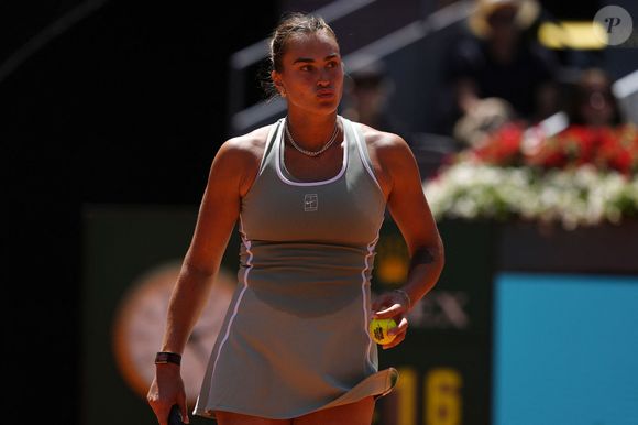 Aryna Sabalenka, Biélorussie, lors du match de l'Open de tennis de Madrid 2025. 27 avril 2026.(© ALTERPHOTOS / Acero / Psnewz / Bestimage)