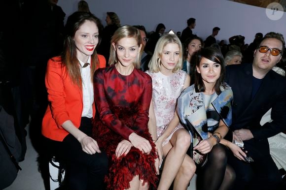 Coco Rocha, Leigh Lezark, Elena Perminova, Miroslava Duma (Mira Duma), et David Wertheimer - People au defile "Giambattista Valli " pret-a-porter Automne-Hiver 2013/2014 a Paris, le 4 mars 2013.