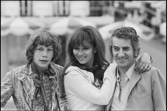 Rétro - Décès de l'actrice italienne Lea Massari - Archives - Benoit Ferreux, Lea Massari et Daniel Gélin au Festival de Cannes en 1971. DANIEL ANGELI / BESTIMAGE