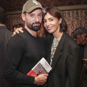 Exclusif - Hugo Manos, Géraldine Maillet - Séance de dédicace du nouveau livre de Géraldine Maillet "Ma Minuscule" à Paris le 24 septembre 2024. © Jack Tribeca / Bestimage