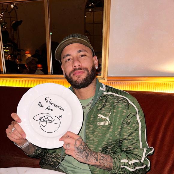 Neymar à un dîner au Siena Paris le 17 août 2023. Photo by Siena Paris/Splash News/ABACAPRESS.COM