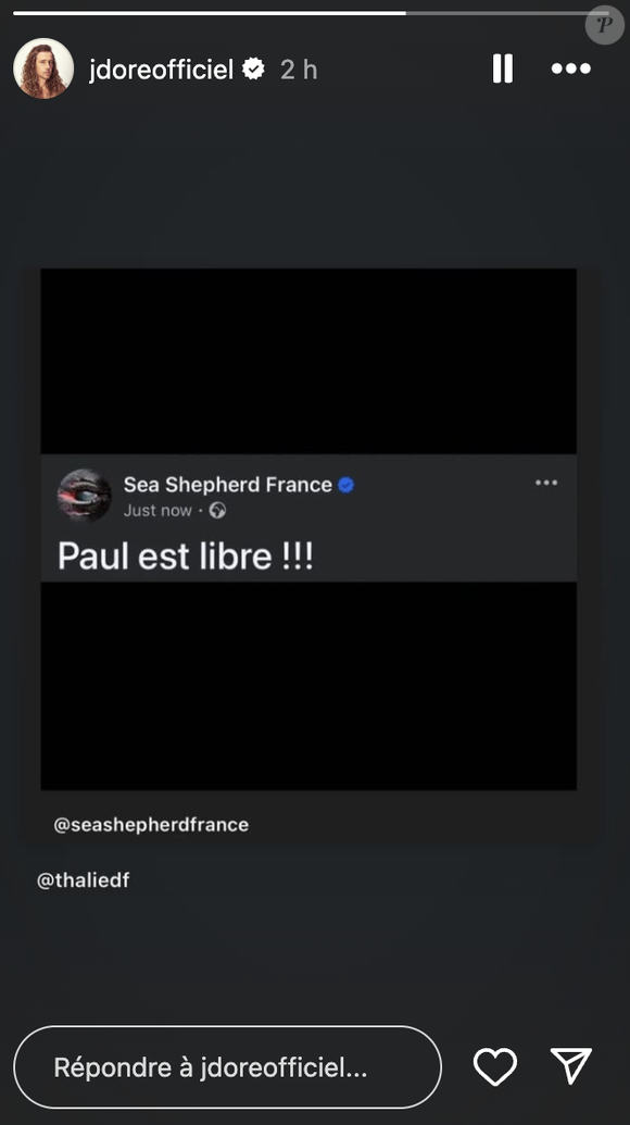 Julien Doré réagit à la libération de Paul Watson