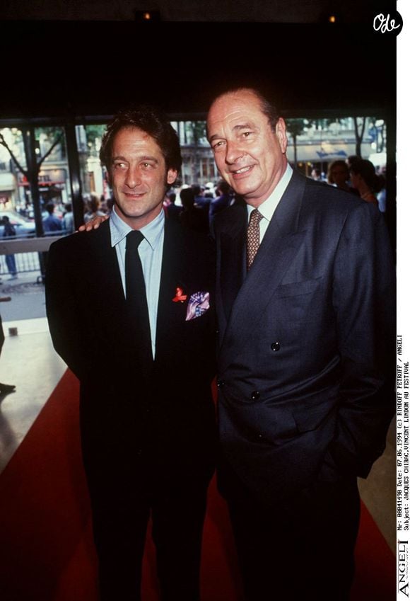 Vincent Lindon et Jacques Chirac à Paris en 1994. ©Bestimage