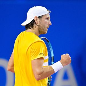 Lucas Pouille (Fra) lors de l'Open Sud de France 2022 à Montpellier, France, le 1er février 2022. © Jean-Baptiste Autissier/Panoramic/Bestimage