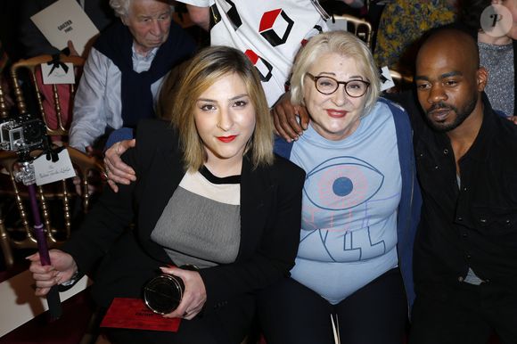 Marilou Berry et sa mere Josiane Balasko, Rudy Berry - People au defile Jean-Paul Gaultier lors de la fashion week Haute-Couture Automne-Hiver 2013/2014 a Paris le 3 juillet 2013.