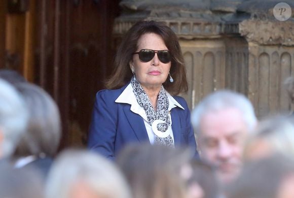 Jany Le Pen (femme de Jean-Marie Le Pen) - Obsèques de Roger Auque en l'église Saint-Germain-des-Près à Paris le 12 septembre 2014.