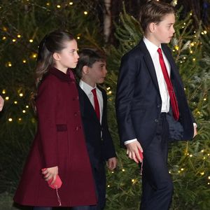 Le prince William, prince de Galles, le prince George de Galles, la princesse Charlotte de Galles, et le prince Louis de Galles, assistent au service Together At Christmas Carol à l'abbaye de Westminster à Londres, Royaume-Uni, le 6 décembre 2024. © Julien Burton/Bestimage