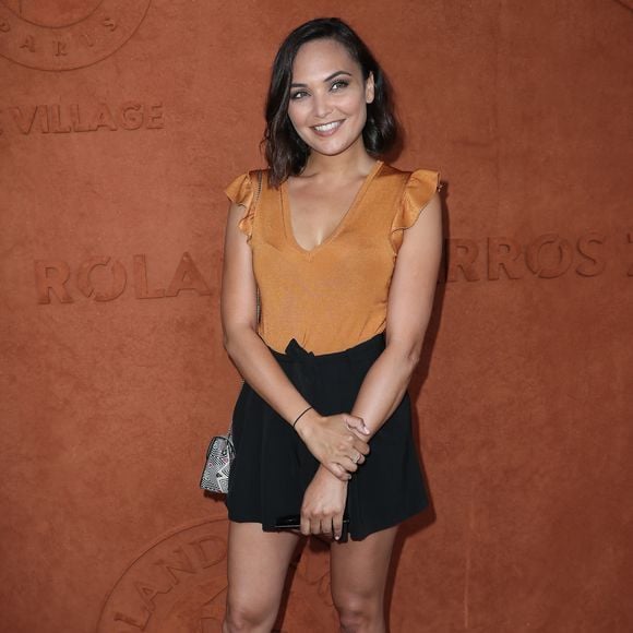 Valérie Bègue (Miss France 2008) au village des Internationaux de Tennis de Roland Garros à Paris le 7 juin 2018, jour 12.
© Cyril Moreau / Bestimage