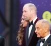 William avait assorti sa veste bordeaux à la ceinture de son épouse.

Le prince et la princesse de Galles assistant à la 79e cérémonie des British Academy Film Awards, au Royal Festival Hall, Southbank Centre, Londres, Royaume-Uni, le 22 février 2026. Photo par James Manning/PA Wire/ABACAPRESS.COM