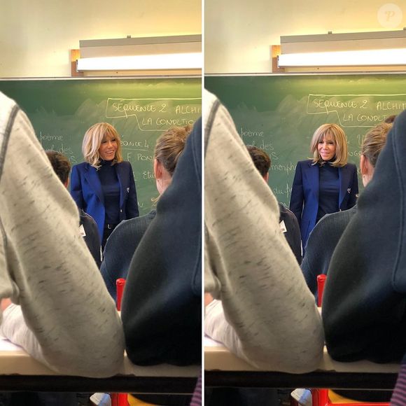 Un établissement où Brigitte et Emmanuel Macron se sont rencontrés 

Brigitte Macron est retournée au lycée La Providence d'Amiens où elle a enseigné les lettres et le théâtre, et où elle a rencontré Emmanuel Macron. Photo publiée sur Instagram par Tristan Bromet, le chef de cabinet de Brigitte Macron.