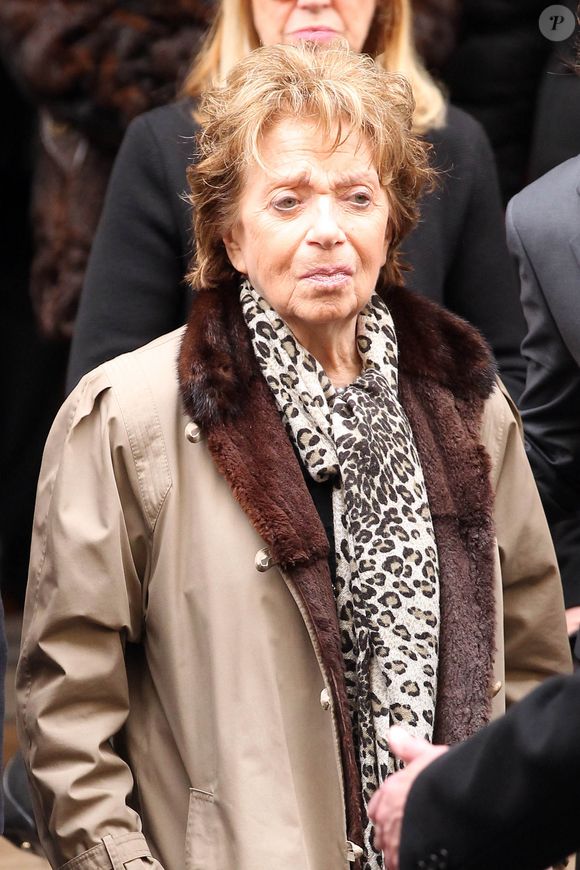 Marthe Mercadier - Obsèques de Rosy Varte en l'église arménienne à Paris le 19 janvier 2012. AGENCE / BESTIMAGE