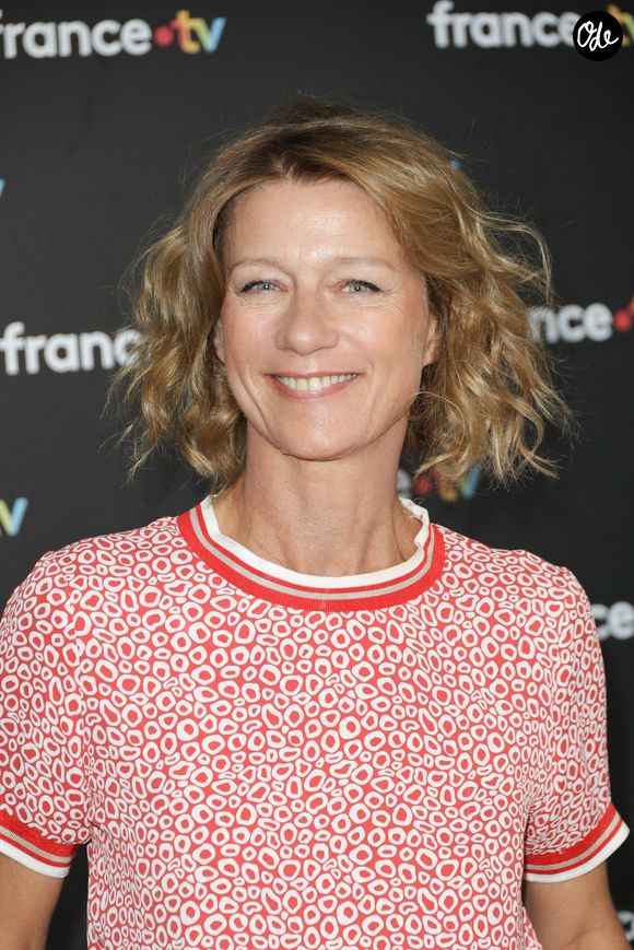 Carole Gaessler au photocall de la conférence de presse de rentrée de France Télévisions à Paris, France, le 4 septembre 2024. © Coadic Guirec/Bestimage