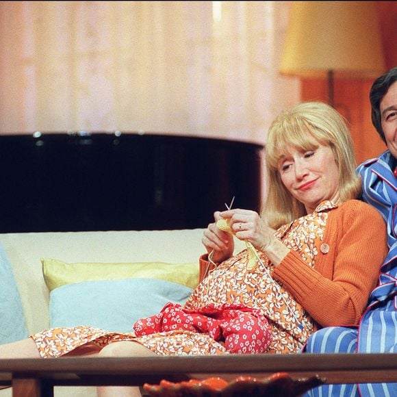 Marie-Anne Chazel et Christian Clavier dans la pièce "Même Heure l'Année Prochaine" au théâtre du Gymnase le 16 février 2002. © Garfield/ABACA