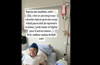 Emilie Dequenne de retour à l'hôpital pour commencer sa chimiothérapie. Instagram le 28 décembre 2024.