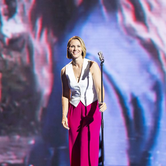 Exclusif - Lorie (Laure Pester) lors de l'enregistrement de l'émission "La Boîte à secrets", présentée par F.Bollaert et diffusée le 3 octobre 2025 sur France 3, dans les studios du Lendit à Saint-Denis, Seine Saint-Denis, France, le 9 septembre 2025. © Pierre Perusseau/Bestimage