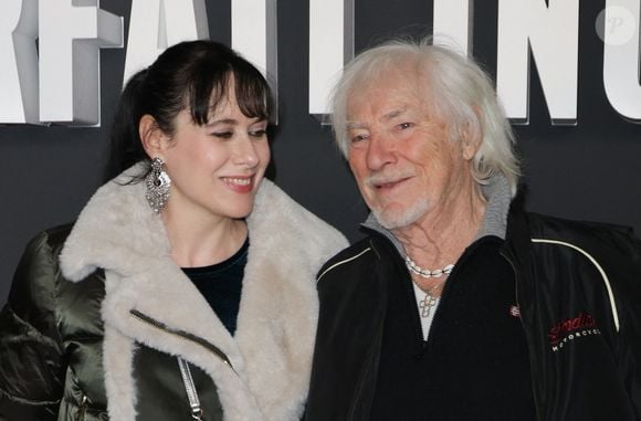 Hugues Aufray avec sa femme Muriel Mégevand - Avant-première du film "Un parfait inconnu" au Grand Rex à Paris le 15 janvier 2025. © Coadic Guirec/Bestimage
