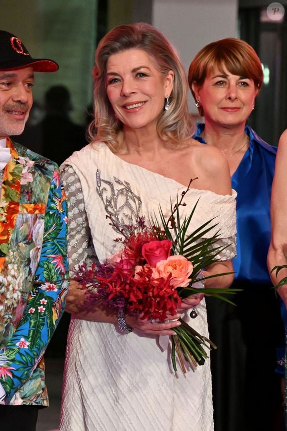La princesse Caroline de Hanovre durant la 69ème édition du Bal de la Rose dans la Salle des Étoiles du Sporting Monte-Carlo à Monaco, le 29 mars 2025. © Bruno Bebert / Pool Monaco / Bestimage