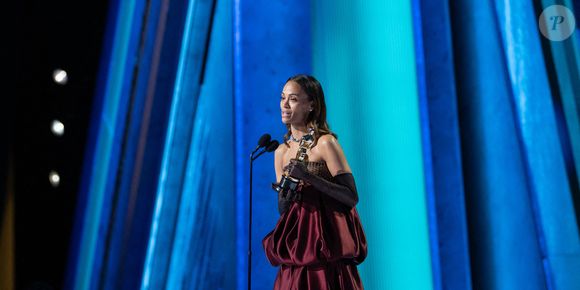 Il peut se targuer de deux prix seulement, l'un pour celui de l'actrice dans un second rôle, Zoe Saldana

Zoe Saldana lors de la cérémonie des Oscars le 2 mars 2025 à Los Angeles
©Abaca