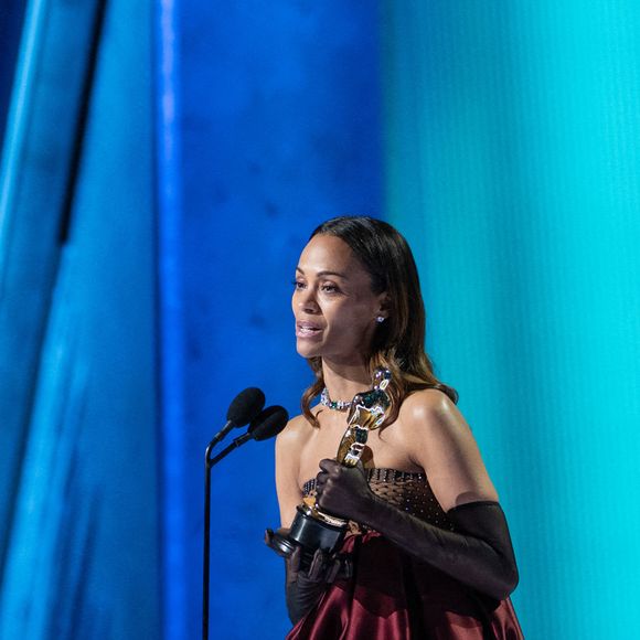 Il peut se targuer de deux prix seulement, l'un pour celui de l'actrice dans un second rôle, Zoe Saldana

Zoe Saldana lors de la cérémonie des Oscars le 2 mars 2025 à Los Angeles
©Abaca