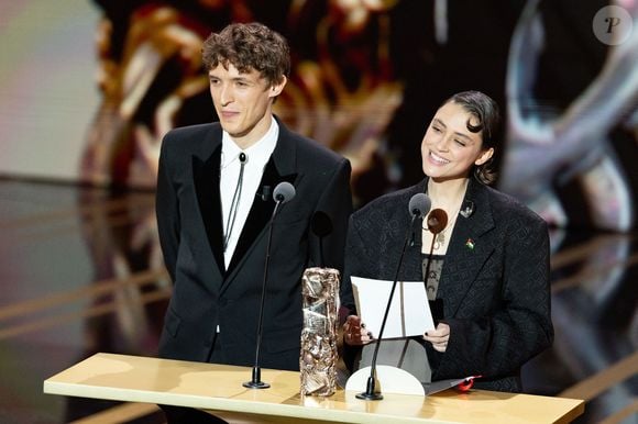 Aliocha Schneider, Pomme (Claire Pommet) - Cérémonie de la 50ème édition de la cérémonie des César à l'Olympia à Paris, France, le 28 février 2025 © Dominique Jacovides - Olivier Borde / Bestimage