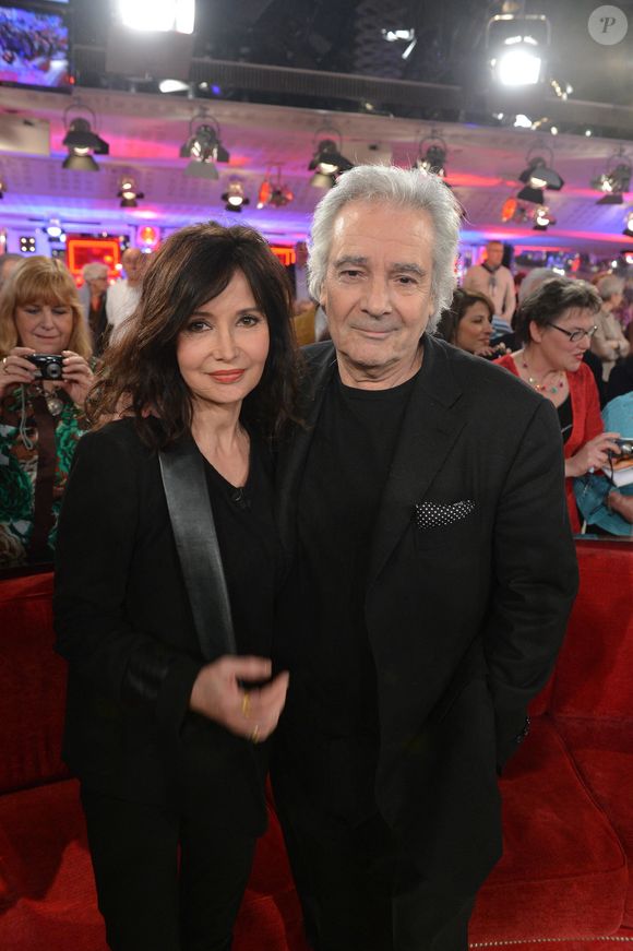 Evelyne Bouix et Pierre Arditi lors de l'enregistrement de Vivement Dimanche le 27 février 2013 à Paris, France. Photo par Max Colin/ABACAPRESS.COM
