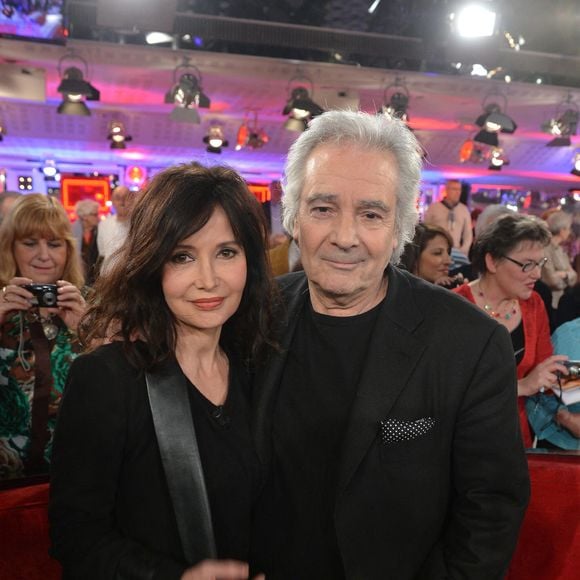 Evelyne Bouix et Pierre Arditi lors de l'enregistrement de Vivement Dimanche le 27 février 2013 à Paris, France. Photo par Max Colin/ABACAPRESS.COM