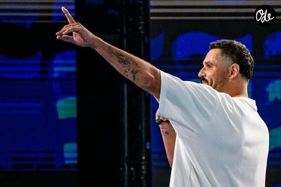 Florent Manaudou de France célèbre sa retraite de la natation lors des Championnats d'Europe de natation au Centre Aquatique Olympique de Paris (France), le 15 août 2026. (Crédit image : © Andrea Staccioli/Insidefoto via ZUMA Press)